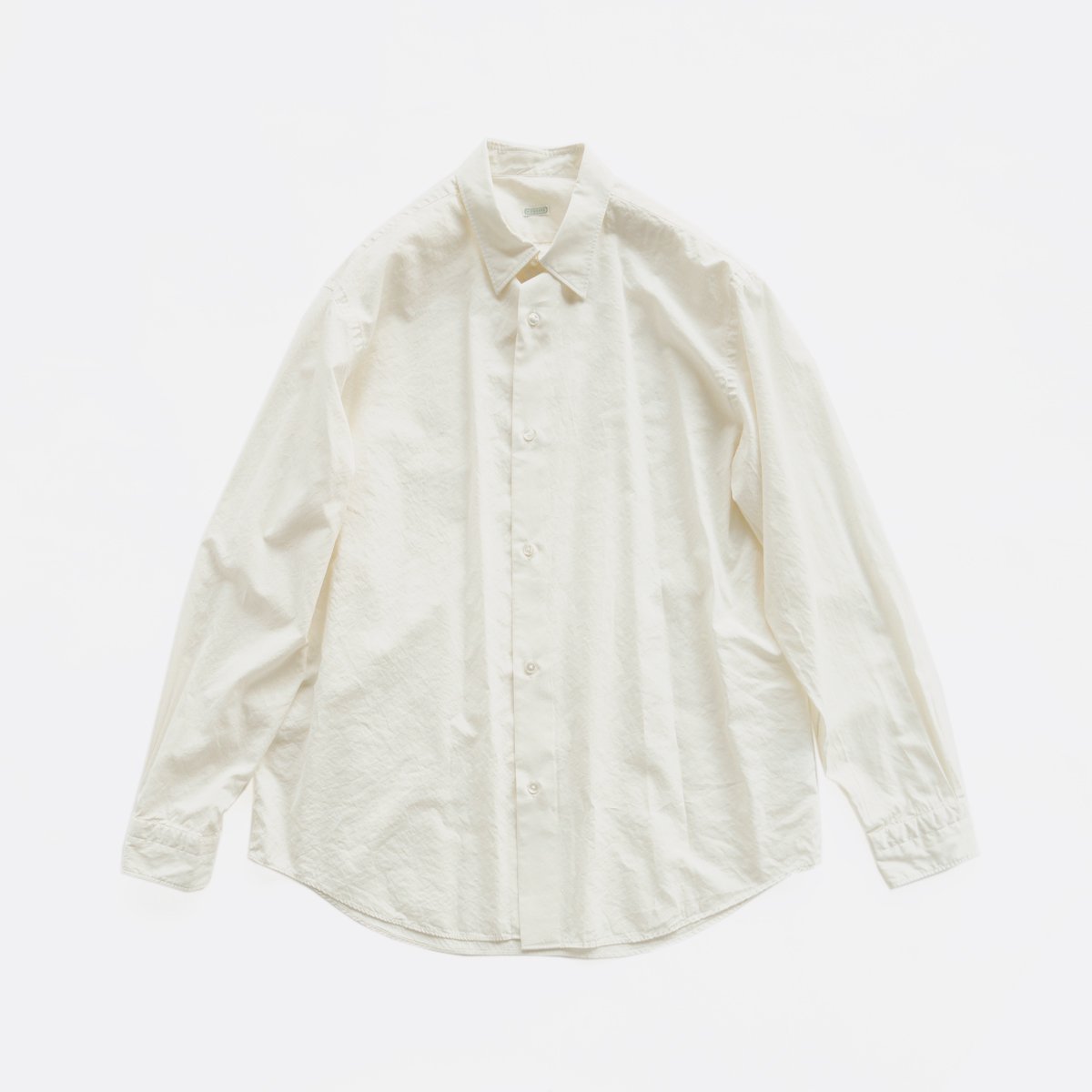 wirrow BOTANY WOOL REGULAR COLLAR SHIRT - シャツ