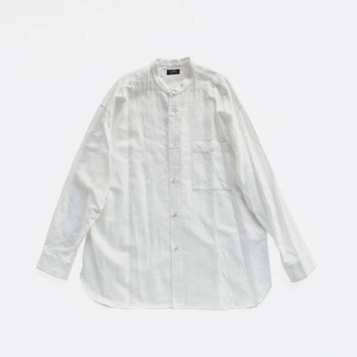 <img class='new_mark_img1' src='https://img.shop-pro.jp/img/new/icons1.gif' style='border:none;display:inline;margin:0px;padding:0px;width:auto;' />WASHI COTTON TWILL STAND COLLAR SHIRT