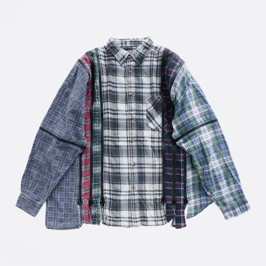 <img class='new_mark_img1' src='https://img.shop-pro.jp/img/new/icons1.gif' style='border:none;display:inline;margin:0px;padding:0px;width:auto;' />FLANNEL SHIRT -> 7 CUTS ZIPPED WIDE SHIRT / DYE