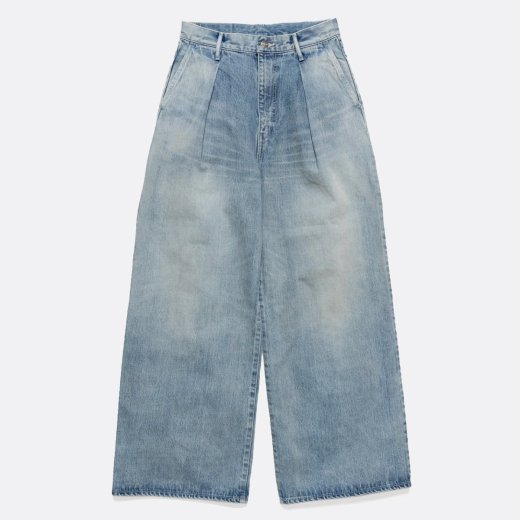 <img class='new_mark_img1' src='https://img.shop-pro.jp/img/new/icons1.gif' style='border:none;display:inline;margin:0px;padding:0px;width:auto;' />-WOMEN'S- SELVAGE DENIM TWO TUCK WIDE PANTS