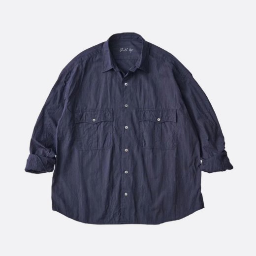 <img class='new_mark_img1' src='https://img.shop-pro.jp/img/new/icons1.gif' style='border:none;display:inline;margin:0px;padding:0px;width:auto;' />ROLL UP PIN STRIPE SHIRT