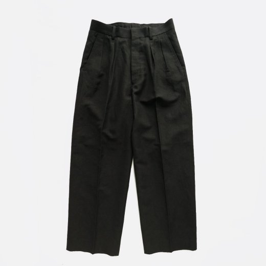 <img class='new_mark_img1' src='https://img.shop-pro.jp/img/new/icons1.gif' style='border:none;display:inline;margin:0px;padding:0px;width:auto;' />WOOL LINEN 2TUCK WIDE TAPERED TROUSERS