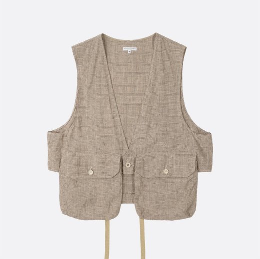 <img class='new_mark_img1' src='https://img.shop-pro.jp/img/new/icons1.gif' style='border:none;display:inline;margin:0px;padding:0px;width:auto;' />FOWL VEST - LINEN GLEN PLAID