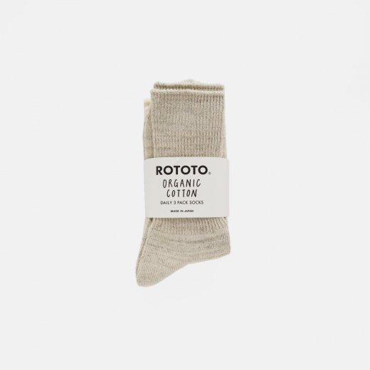 <img class='new_mark_img1' src='https://img.shop-pro.jp/img/new/icons1.gif' style='border:none;display:inline;margin:0px;padding:0px;width:auto;' />ORGANIC DAILY 3PACK RIBBED CREW SOCKS