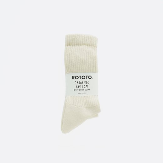 <img class='new_mark_img1' src='https://img.shop-pro.jp/img/new/icons1.gif' style='border:none;display:inline;margin:0px;padding:0px;width:auto;' />ORGANIC DAILY 3PACK RIBBED CREW SOCKS
