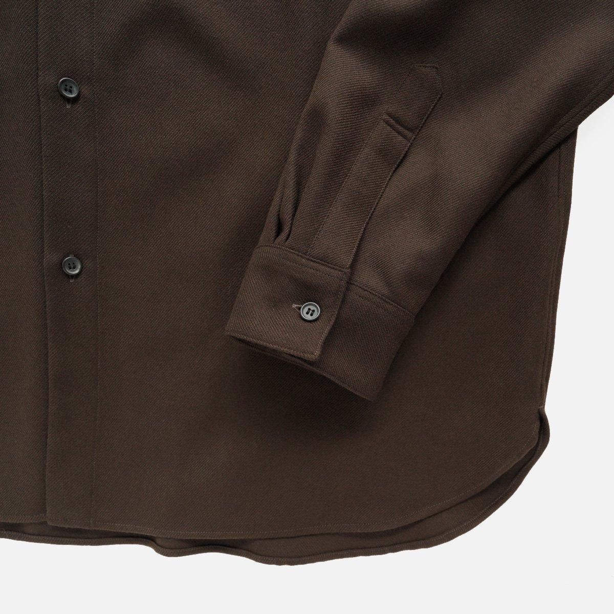 トップス WIRROW BOTANY WOOL REGULAR COLLAR SHIRT WIRROW / Botany Wool Regular Collar Shirt (Mauve Gray) | twelve