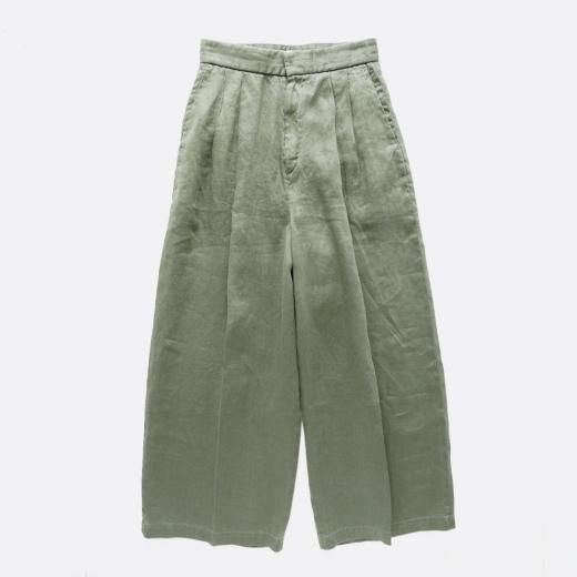 24SS　ATON COTTON HEMP SATIN トラウザーズ 24SS ATON COTTON HEMP SATIN トラウザーズ パンツ