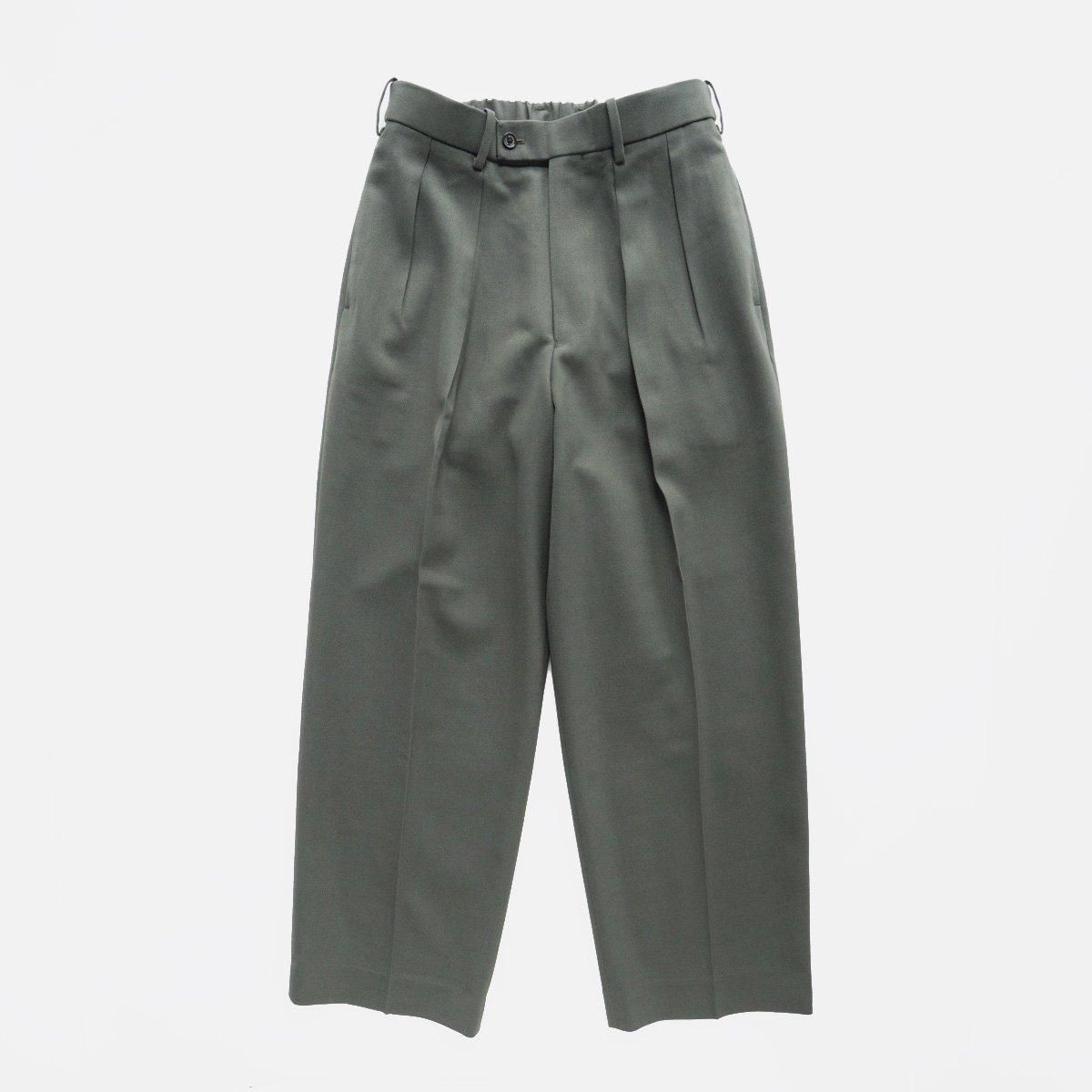 ORGANIC WOOL SURVIVAL CLOTH DOUBLE PLEATED TROUSERS - 香川県