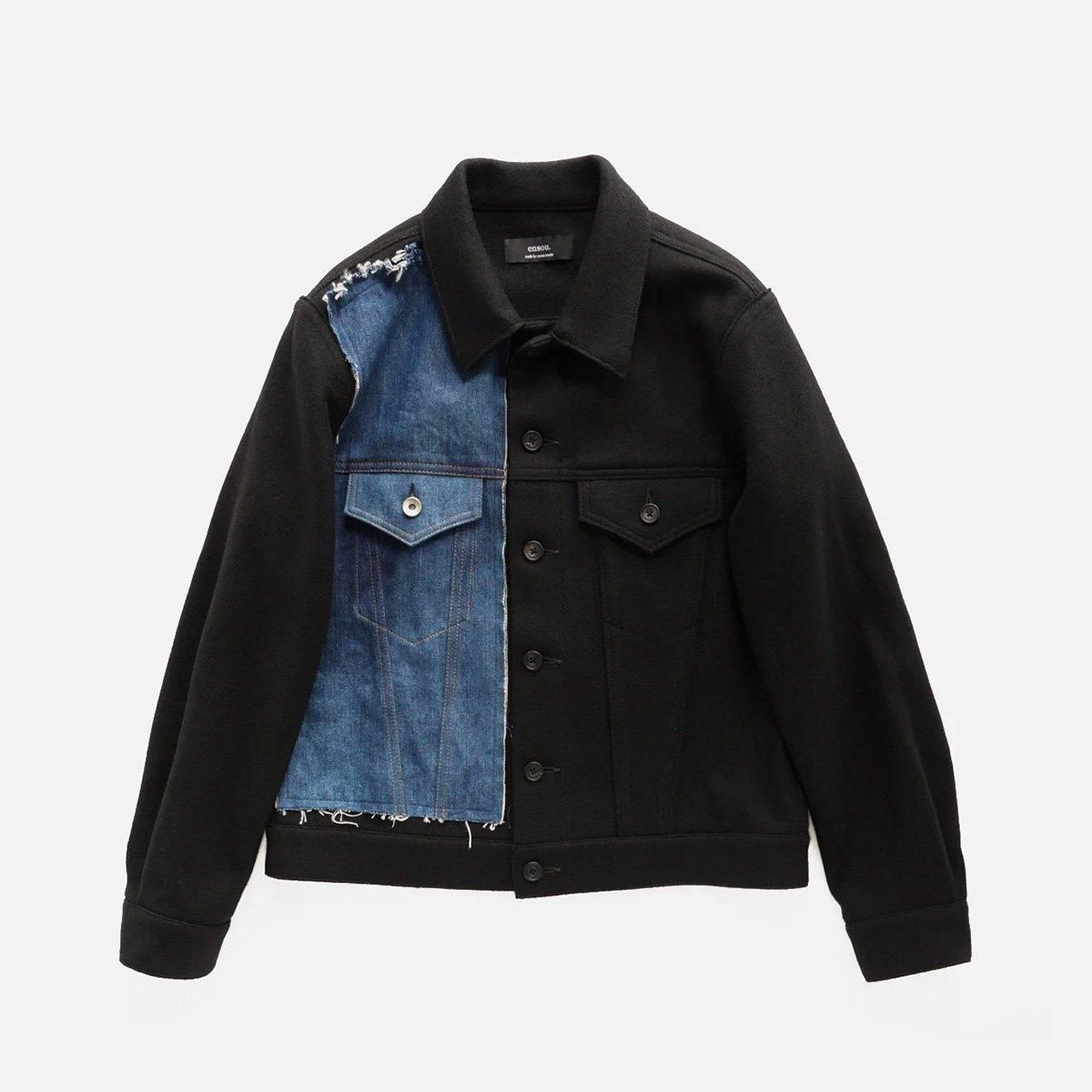 ensou. Patched Doctor Coat ensou. Coating Doctor Coat (Black