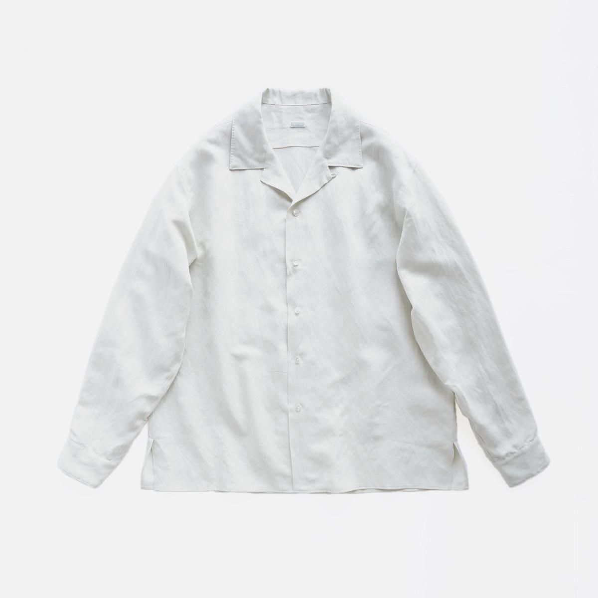 SILK LINEN OPEN COLLAR L/S SHIRT - 香川県高松市のセレクト