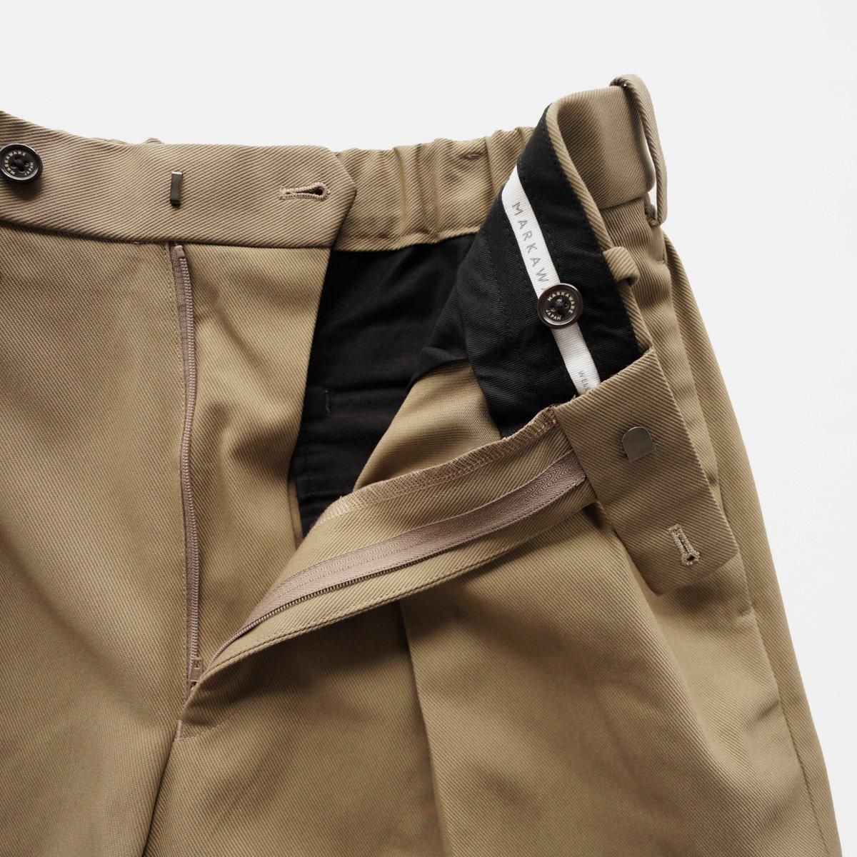 スーツ ORGANIC COTTON DOUBLE PLEATED TROUSERS ORGANIC COTTON SURVIVAL CLOTH DOUBLE PLEATED TROUSERS - 香川