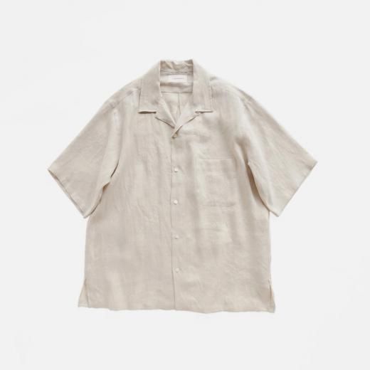 <img class='new_mark_img1' src='https://img.shop-pro.jp/img/new/icons1.gif' style='border:none;display:inline;margin:0px;padding:0px;width:auto;' />HEMP SHIRTING NEW OPEN COLLAR S/S SHIRT