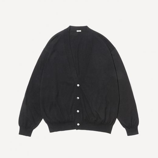 WOOL COTTON HIGH GAUGE CARDIGAN