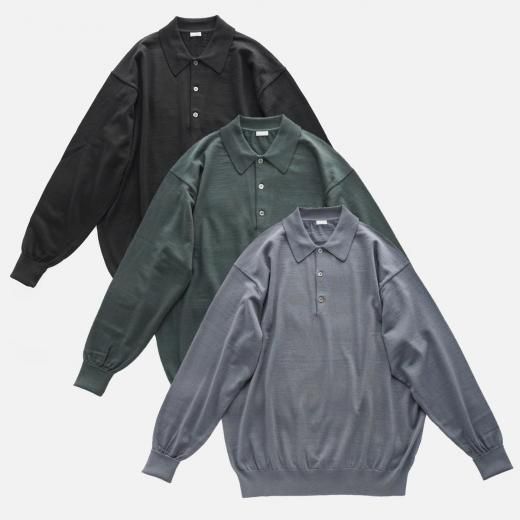 <img class='new_mark_img1' src='https://img.shop-pro.jp/img/new/icons1.gif' style='border:none;display:inline;margin:0px;padding:0px;width:auto;' />WOOL KNIT L/S POLO SHIRTS