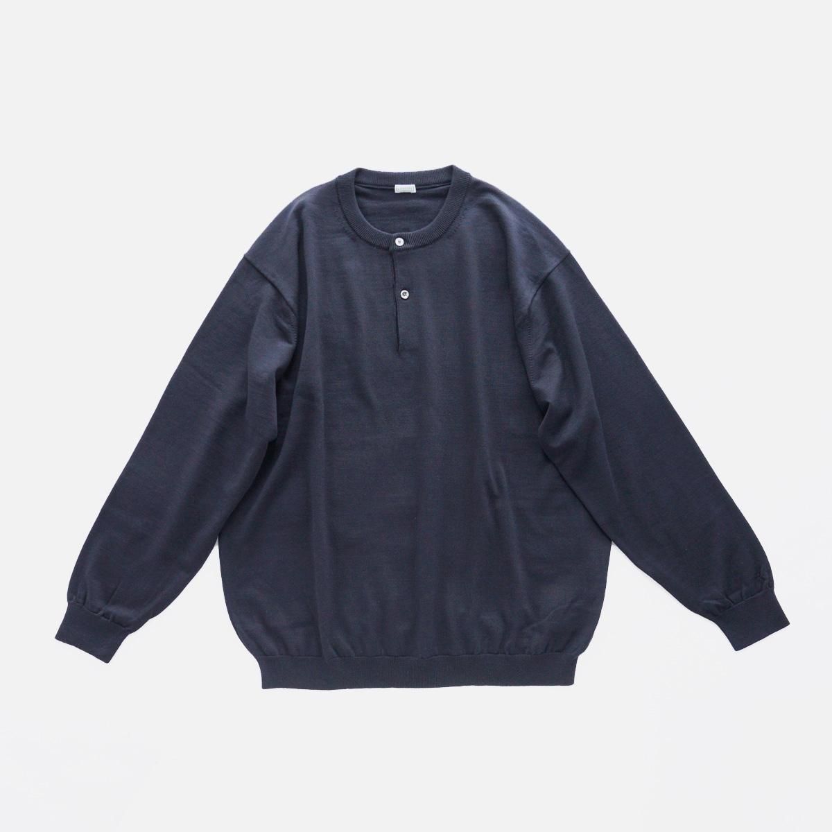 WOOL KNIT HENLEY NECK SWEATER - 香川県高松市のセレクトショップ