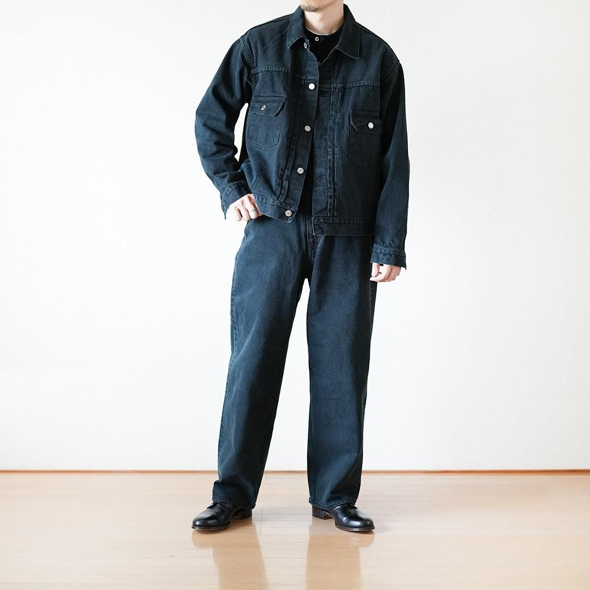 パンツ a.presse Black Washed Wide Denim Pants A.PRESSE - Black Washed Wide Denim pants – IN MY BOOK STORE