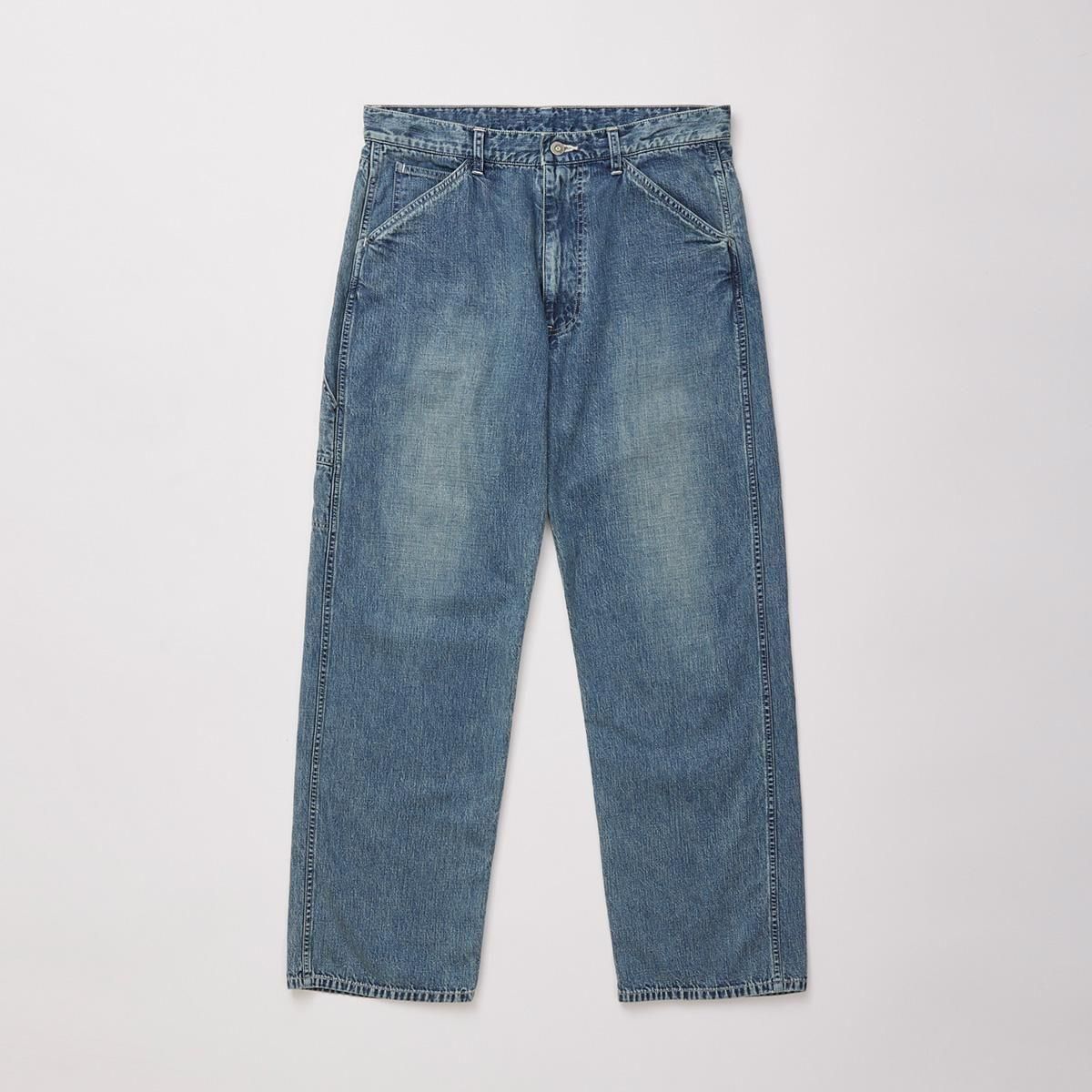 VINTAGE FADED LIGHT DENIM PAINTER PANTS - 香川県高松市の