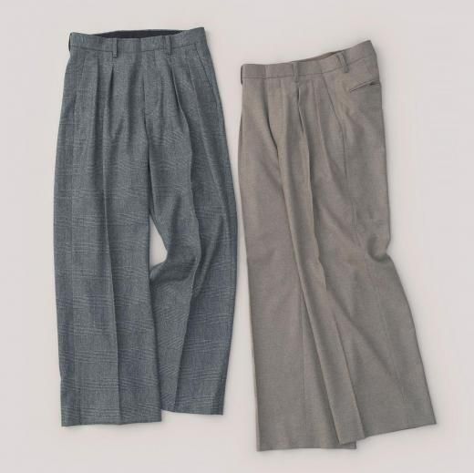 <img class='new_mark_img1' src='https://img.shop-pro.jp/img/new/icons1.gif' style='border:none;display:inline;margin:0px;padding:0px;width:auto;' />WO/CA 2TUCK WIDE TAPERED TROUSERS