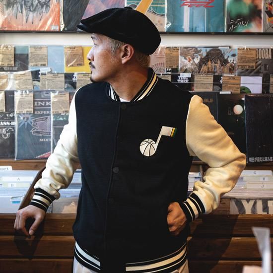 APPLEBUM×JAZZY SPORT Sweat Stadium Jacket-