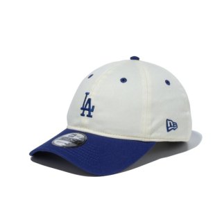NEW ERA/9TWENTY MLB Side Logo ロサンゼルス・ドジャース ミニロゴ クロームホワイト ダークロイヤルバイザー
