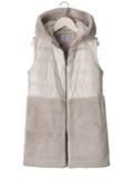 EMMETI / エンメティ AMBRA GILET / ムートンダウン フードロングジレ