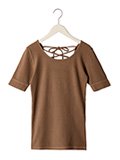 R JUBILEE / アール ジュビリー back Lace-up Tee バックレースアップT