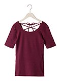 R JUBILEE / アール ジュビリー back Lace-up Tee バックレースアップT