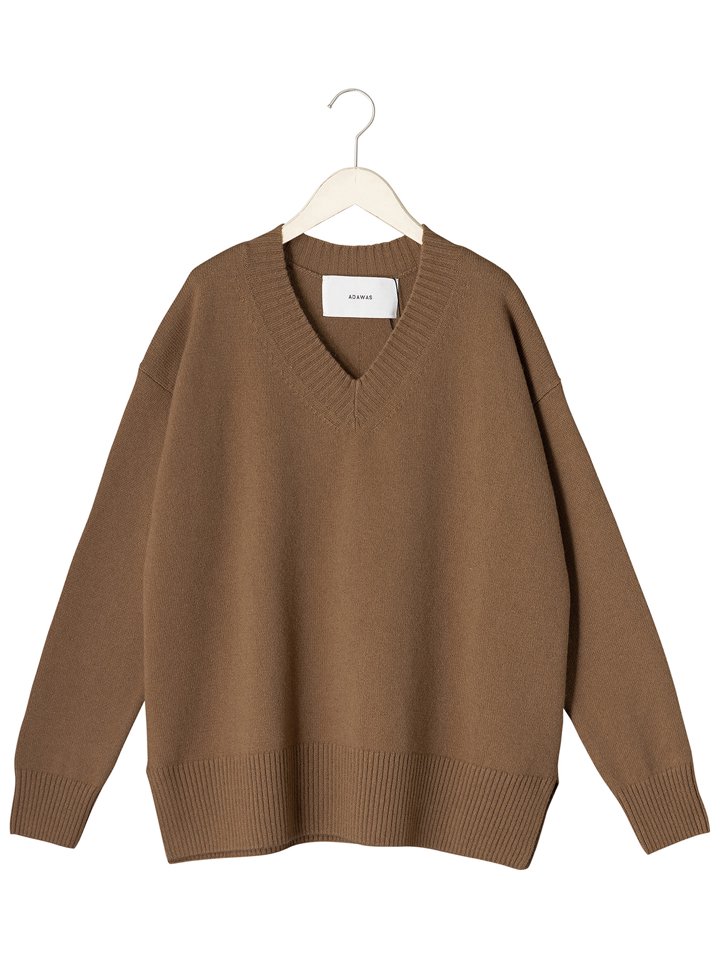 ADAWAS (アダワス) CASHMERE BLENDED V P/O カシミアブレンド Vネックプルオーバーニット ADWS-101-40