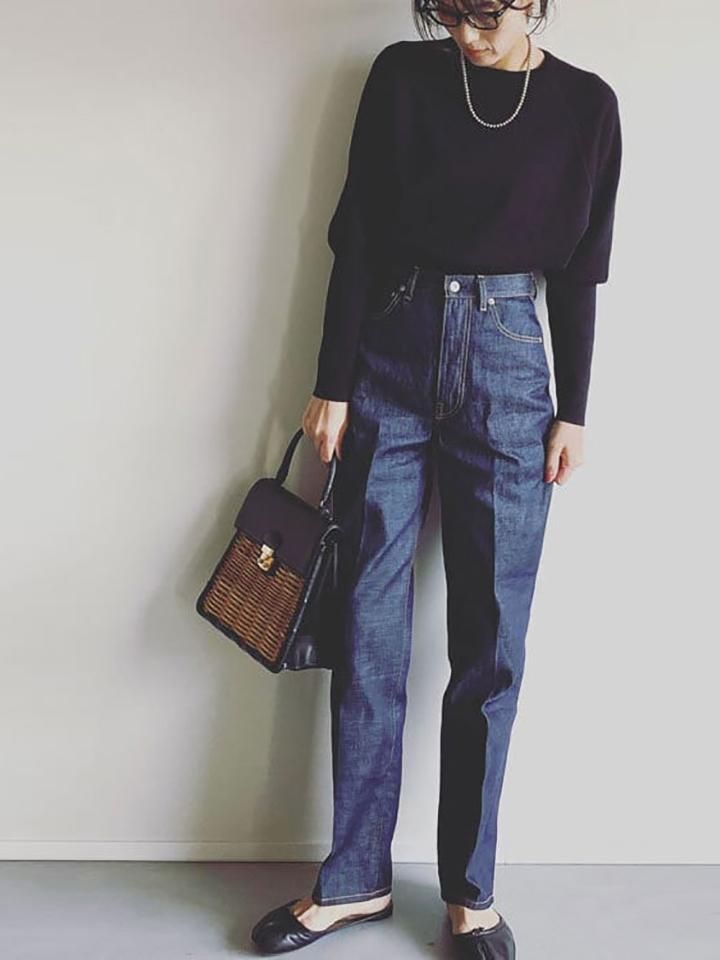 woadblue / ウォードブルー 坪田あさみさんコラボ デニム RIGID HIGHRISE INDIGO ハイライズストレートデニム