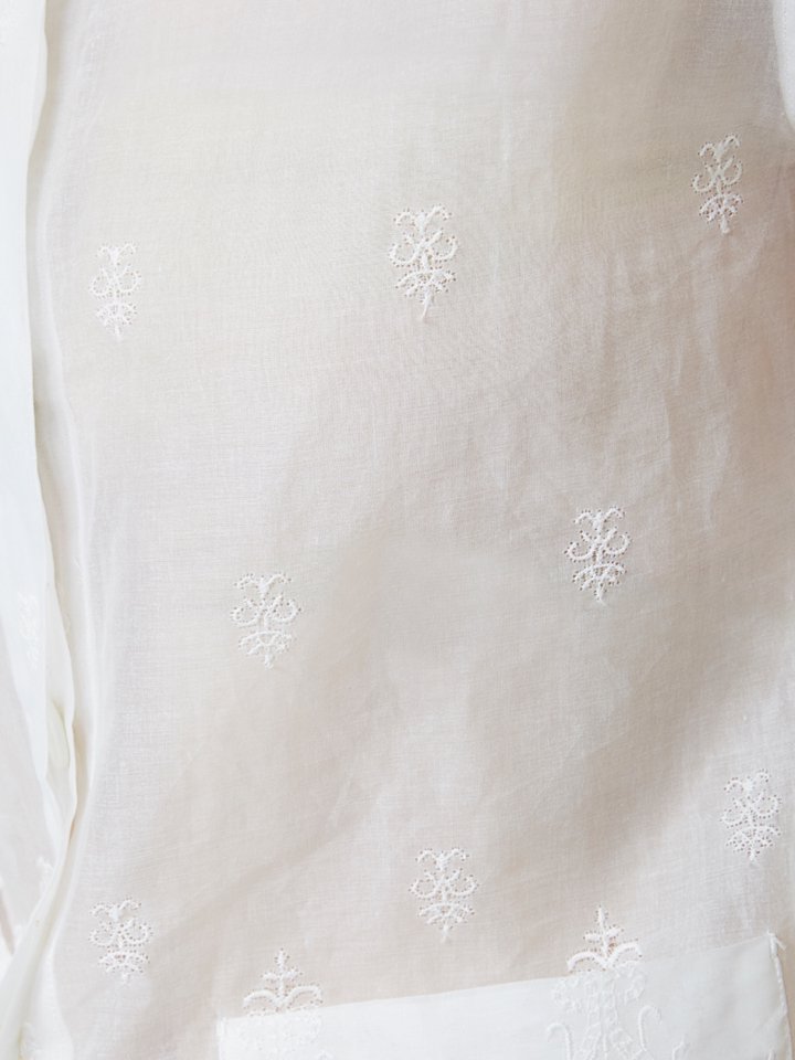 Cabana (カバナ) ノースリーブ レースシャツ 刺繍シャツ SH02