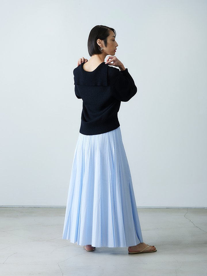 ADAWAS (アダワス) レディース PLEATED SKIRT IN STRIPE ストライプ