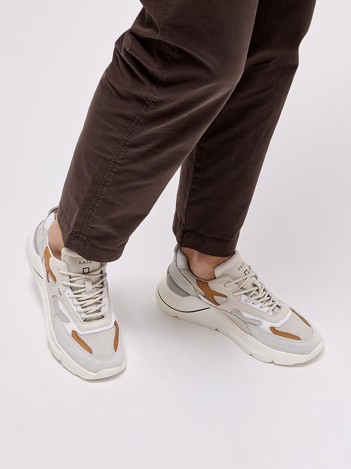 期間限定　新品未使用　DATE FUGA NATURAL WHITE CUOIO D.A.T.E. (デイト) メンズ FUGA NATURAL WHITE-CUOIO フーガ