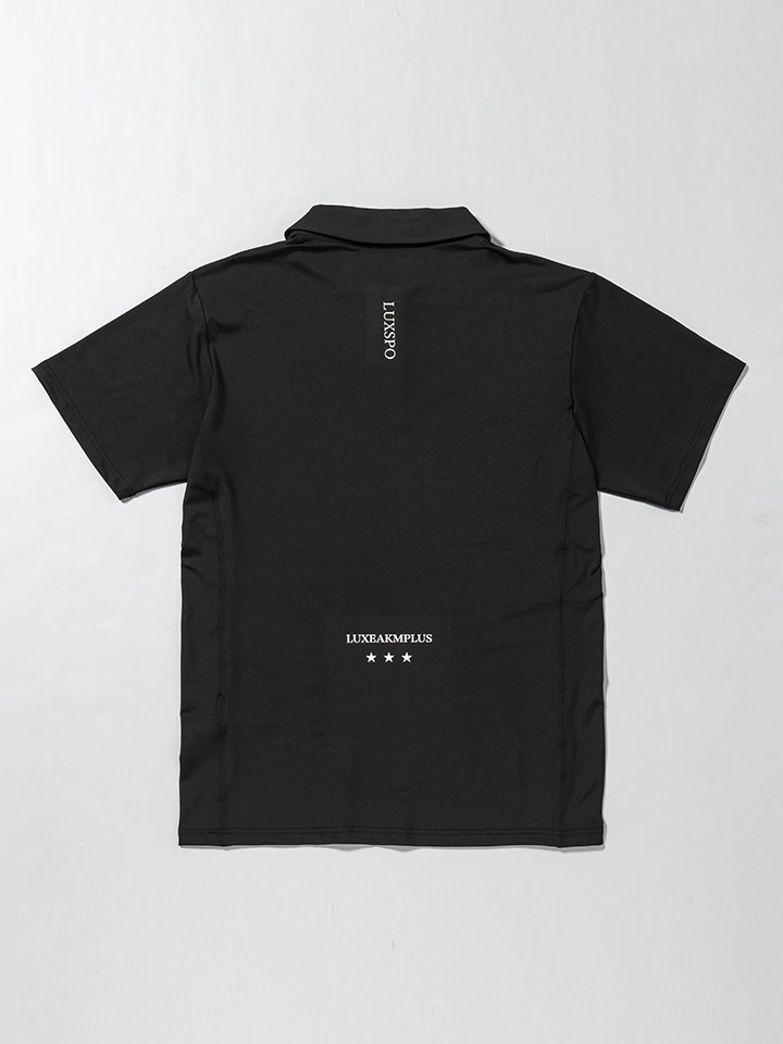 LUXEAKMPLUS (リュクスエイケイエムプラス) ゴルフ BASIC LOGO POLO SHIRTS フロントロゴ半袖ポロシャツ  LAH-23001