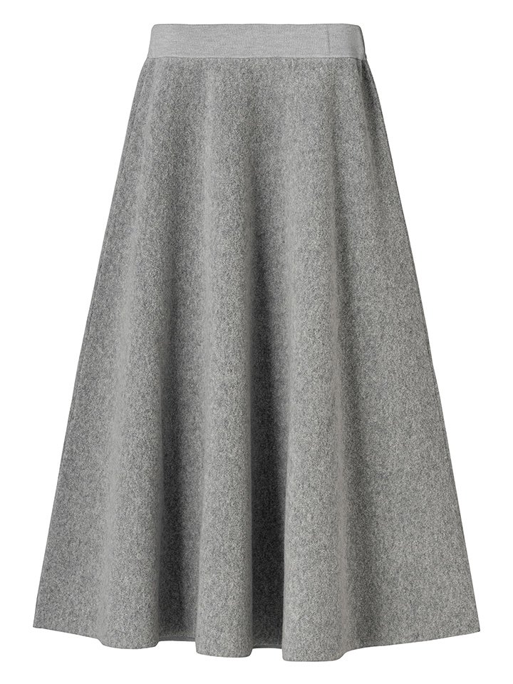 DOUBLE-FACED KNIT FLARED SKIRT