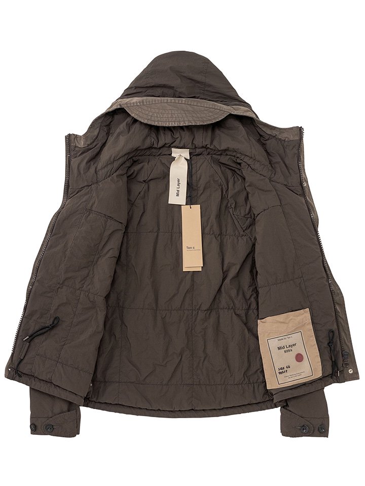 Ten C (テンシー) メンズ COMBO PADDED MIDLAYER ANORAK 中綿フード アノラックジャケット TC-J1332 -  岡山 エイムズギャラリー公式オンラインショップ