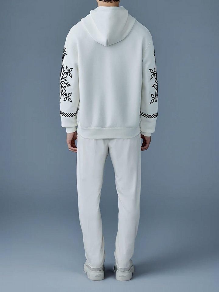 サンドロ　ジャンパー SPINNS パーカー 短丈ダブルジップパーカー/グランジ/刺繍袖ロゴ