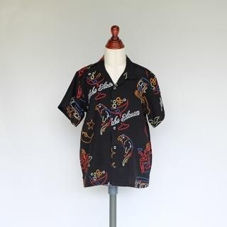 Aloha Blossom " Neon " Kids Aloha Shirts / Black