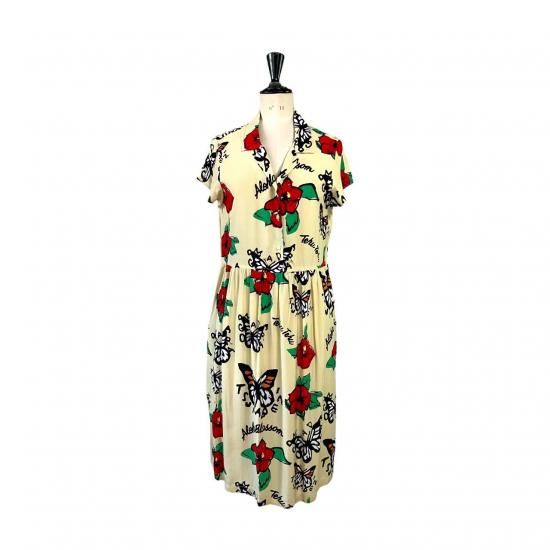 Aloha Blossom " Tehu Tehu " One Piece / Beige