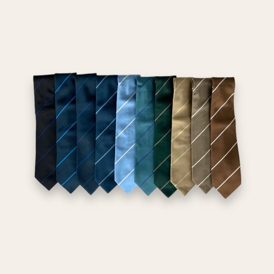 Solemarley " Rejimental Tie " black × navy