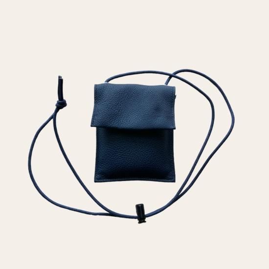ERA " Bubble Calf Poly Pochette " Navy
