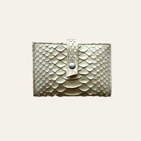 ERA " Natural Python Strap Card Case " Natural