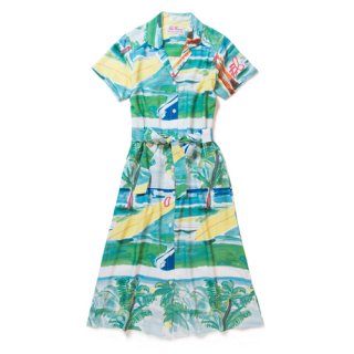 Aloha Blossom " Summer Time " Shirt Dress 
