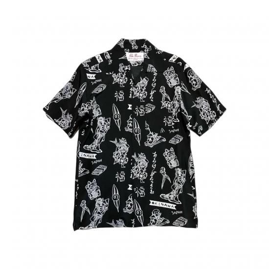 Aloha Blossom " Lucky " Aloha Shirts / Black