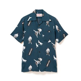 Aloha Blossom " Chiyonofuji " Aloha Shirts / Navy (10th Anniversary Limited Item)