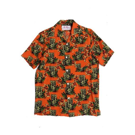 ALOHA BLOSSOM＊アロハブロッサム＊ティキアロハシャツ＊サイズ46 Aloha Blossom／アロハ ブロッサム／TIKI SHIRTS／ティキアロハ