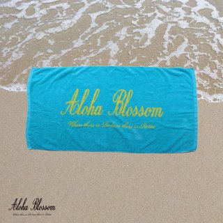 Aloha Blossom " Beach Towel"  sax blue