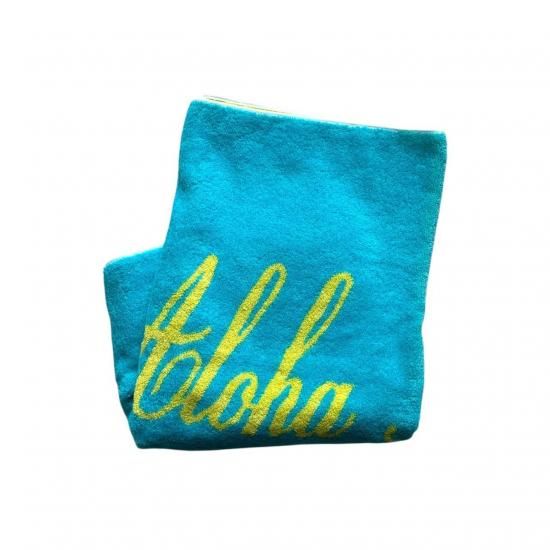 Aloha Blossom " Beach Towel"  sax blue