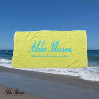 Aloha Blossom " Beach Towel"  yellow