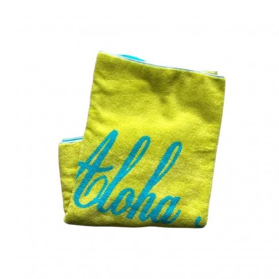 Aloha Blossom " Beach Towel"  yellow