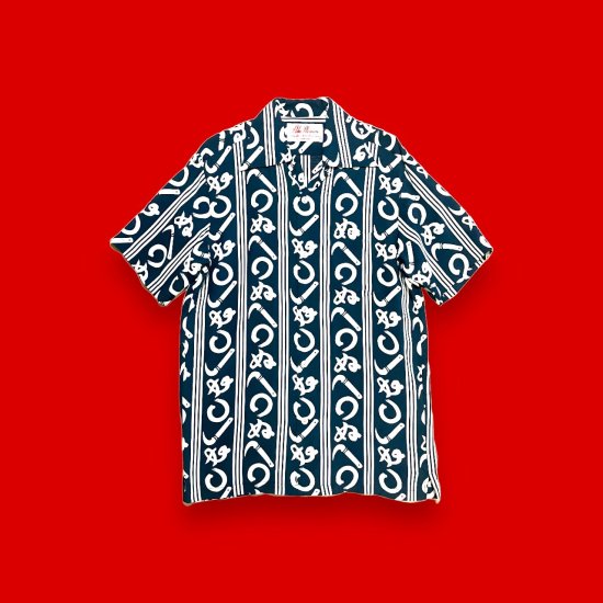 Aloha Blossom " Kamawanu" Aloha Shirts / Navy